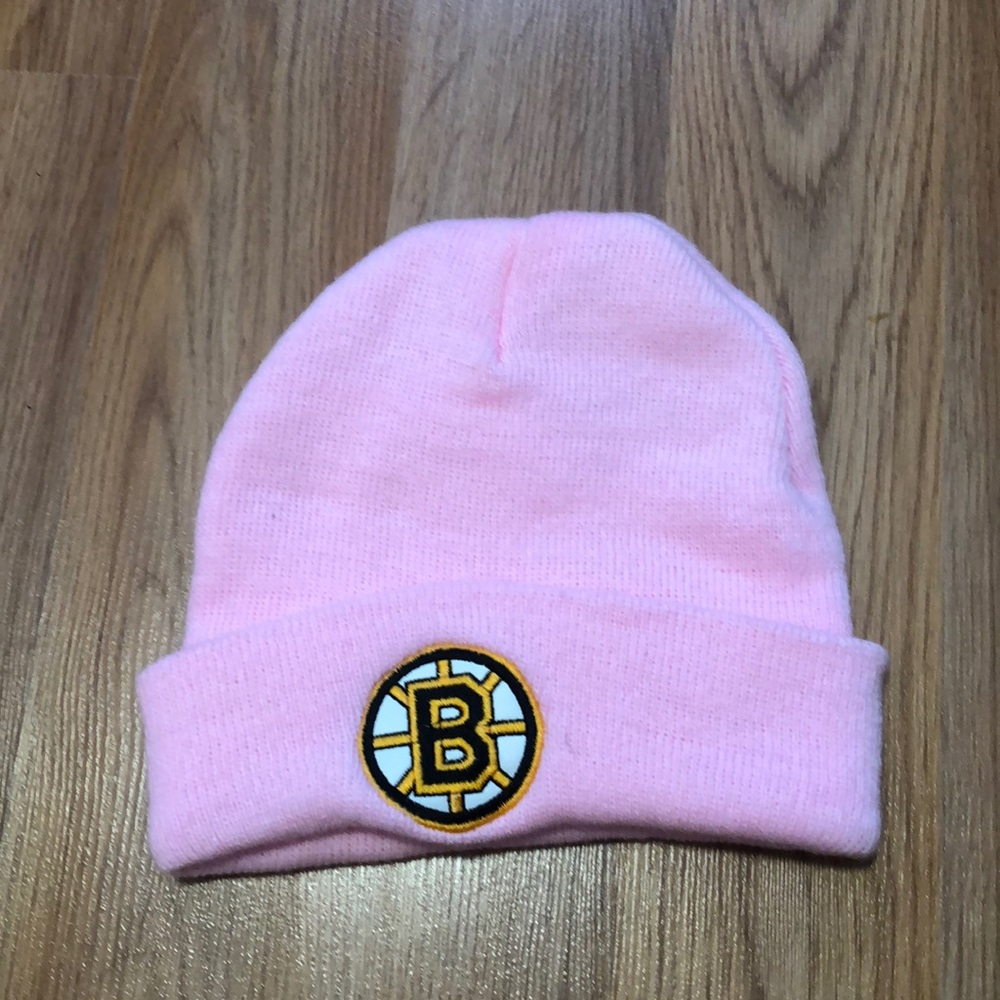 Boston Bruins Women's Pink Brain Freeze Cuffed Knit Hat